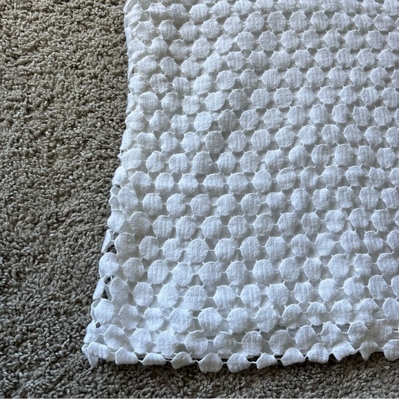 J. Crew Crochet Tank Top XS White Cotton Layered Embellished - Picture 3 of 6